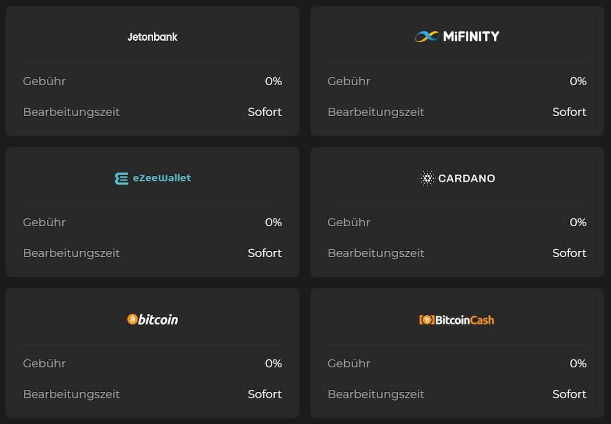 Betovo Zahlungsmethoden