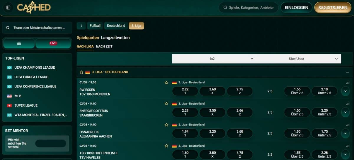 Cashed 3. Liga