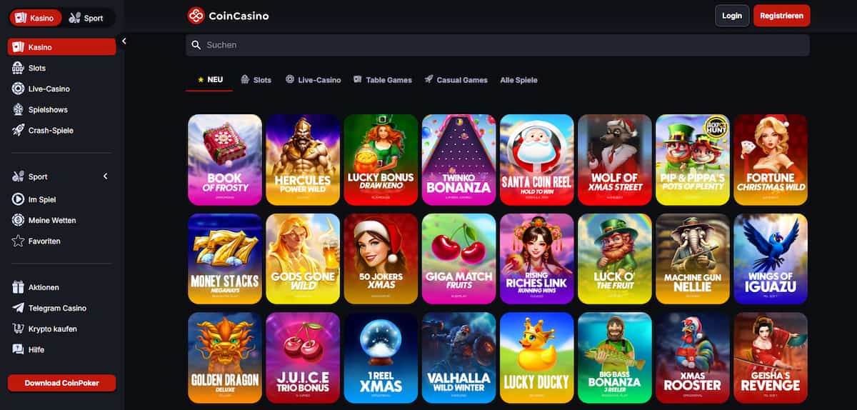 CoinCasino Startseite