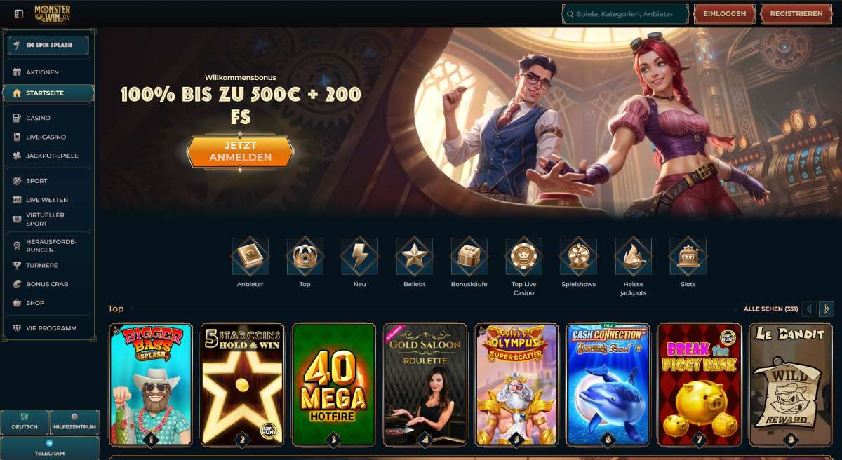 Monsterwin Casino Home