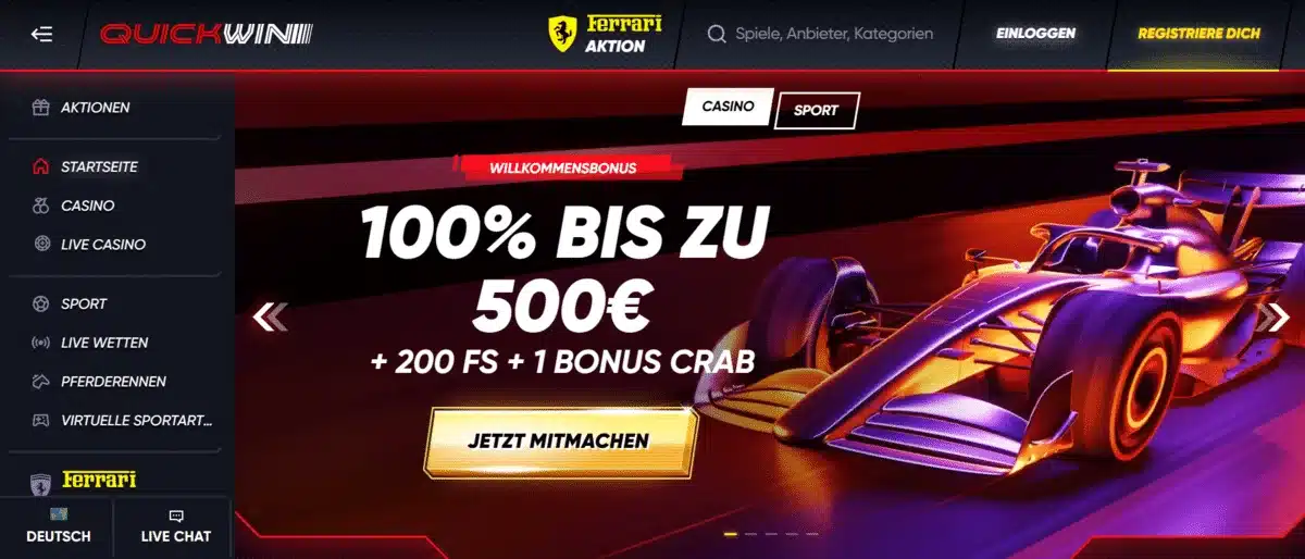 Quickwin home Casino