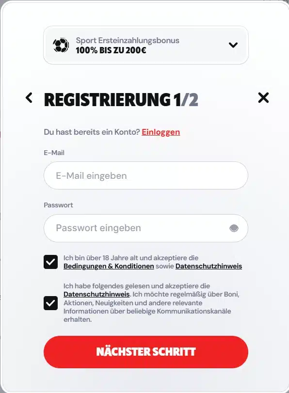 Supabet Registrierung 2