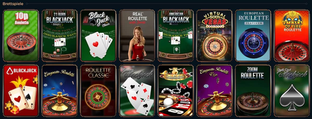 Tischspiele bei Monsterwin Casino