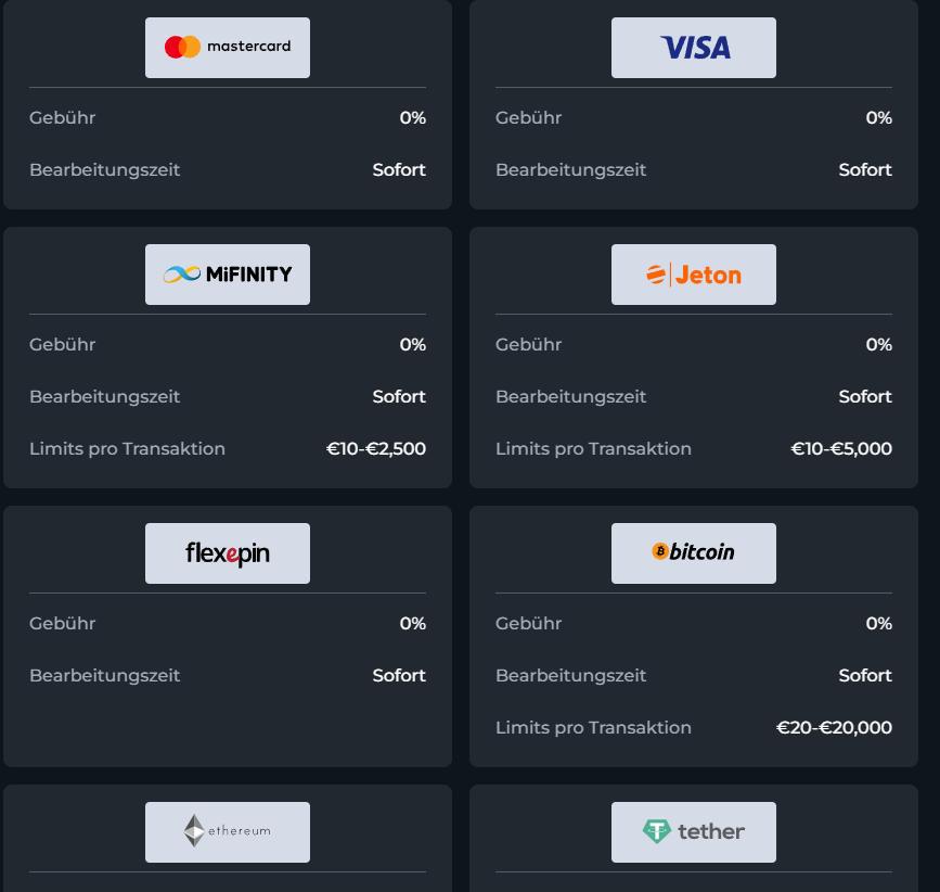 anderen Casino Zahlungsmethoden