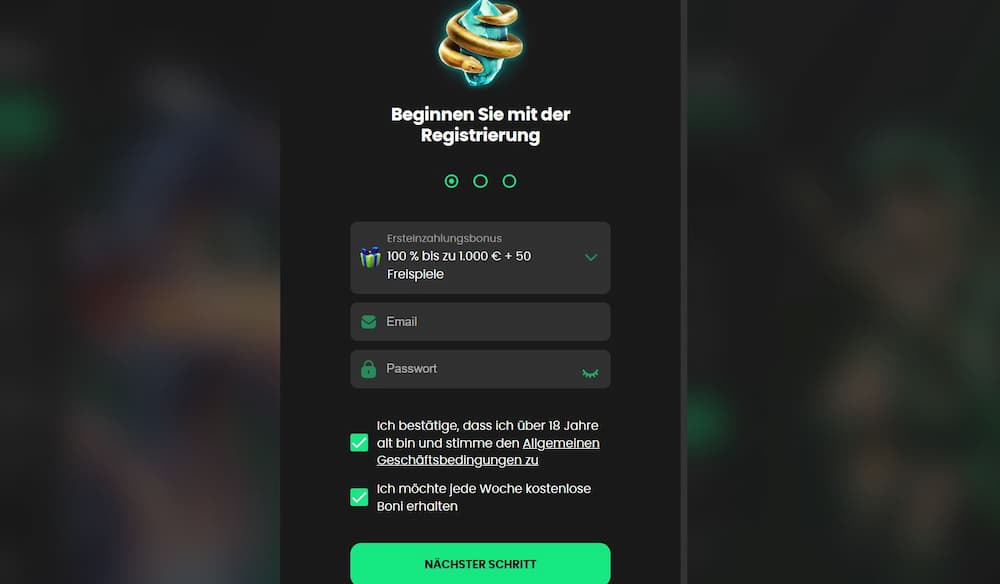 Zipcasino Registrierung