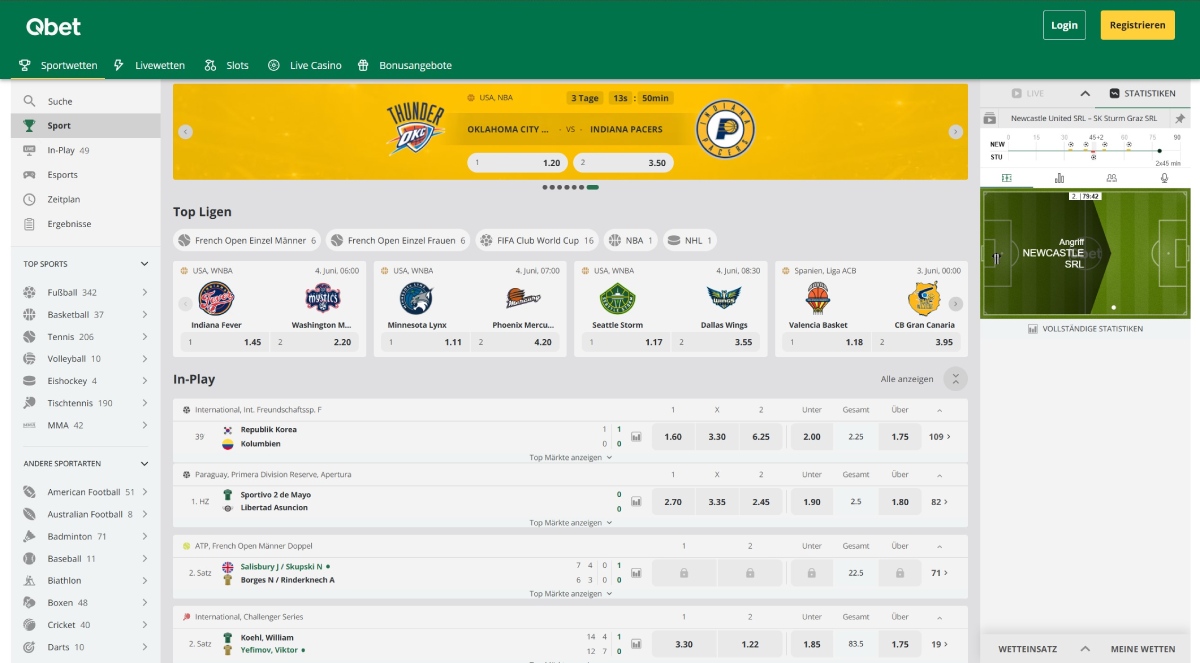 QBet Sport Übersicht